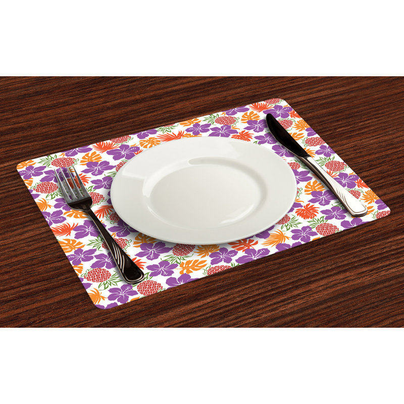 Polyester Floral Rectangle Placemat