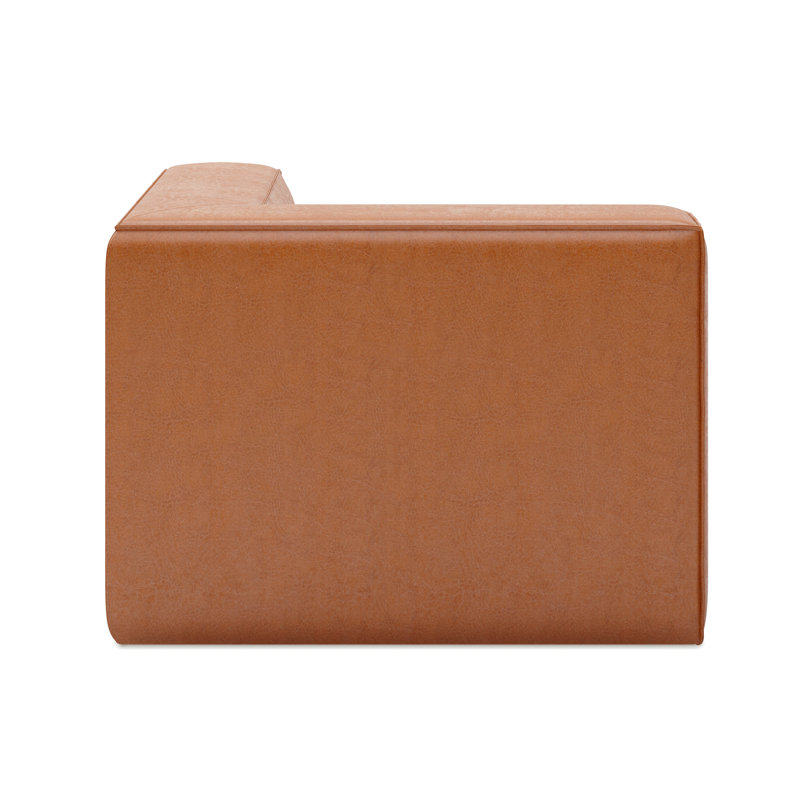 Mix Modular Corner Chair, Vegan Appleskin Leather Cognac