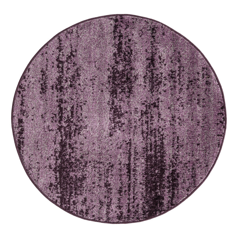 Tapis mauve Roshaunda, Rond 4 pi 1 po x 4 pi 1 po