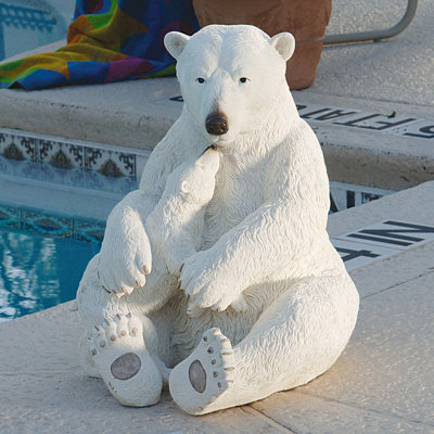 Statue de paire d'ours polaire