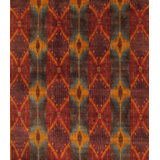 Canvello Modern Ikat Design Hand-Knotted Lamb's Wool Area Rug- 6'4" X 8'11"