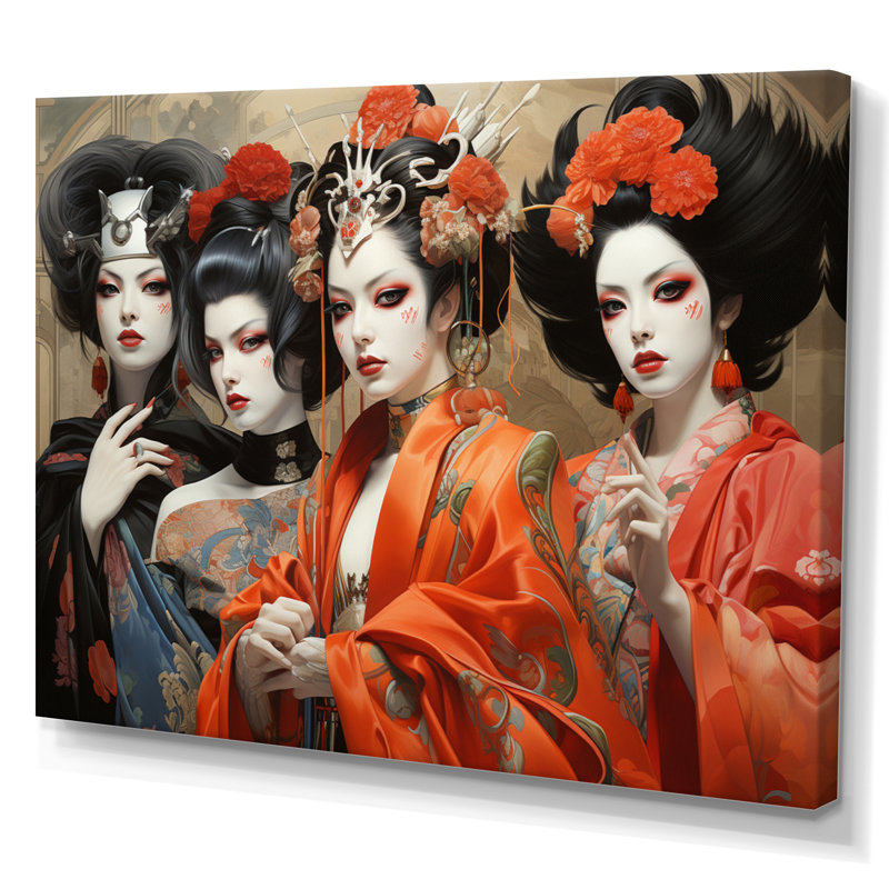 «Japon Art», art de kabaki, sur toile, H 12 po x l 20 po, Toile tendue
