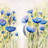 Blue Garden Print On Canvas