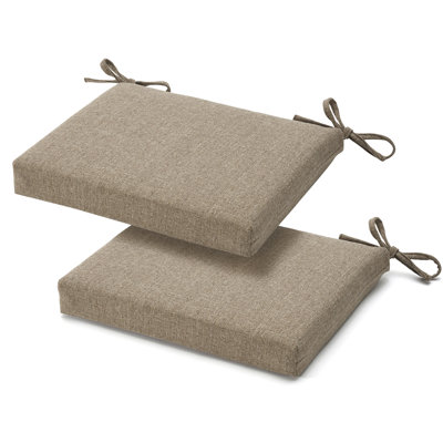 Ensemble de coussins de chaise d'extérieur rectangulaire, tissu performance, ensemble de 2