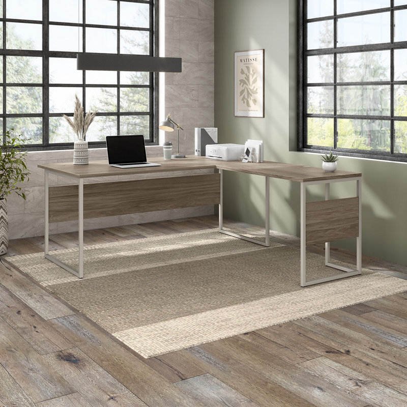 Hybrid Piece Computer Desk Office Set, Beige