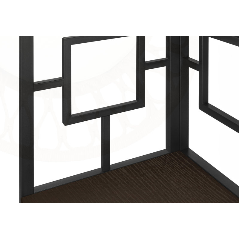 Contemporary Corner 4-Tier Etagere Chavis With Fan-Shaped Shelves, Perfect For Modern Office And Bedroom Decor.