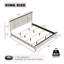 Lit à panneaux Roundhill Furniture Realynn, finition blanc cassé-109268148