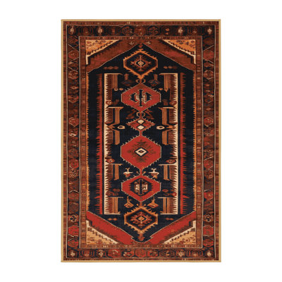 Machine Washable Persian Brown Area Rug
