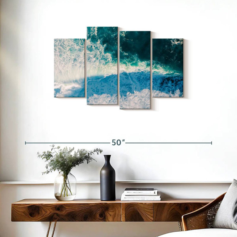 Vagues de la mer, H 22 po x l 36 po
