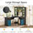L-Shaped Computer Desk with Open Shelves, Cabinet & Drawers-118343176