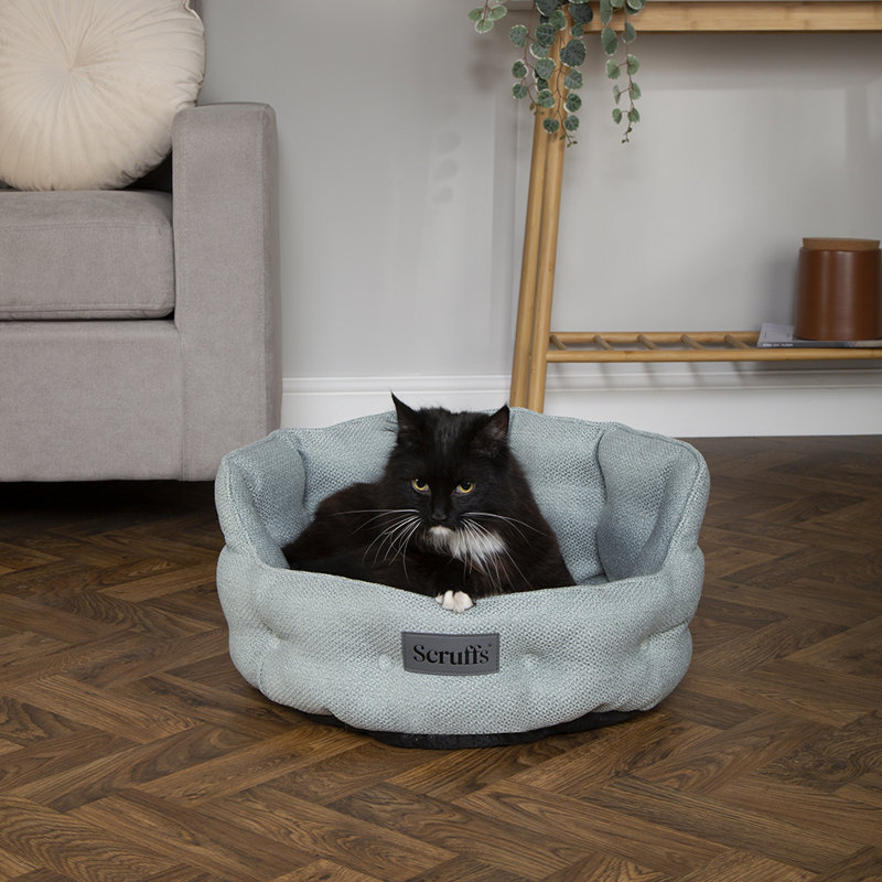 Scruffs Seattle - Luxury Chesterfield Cat or Small Dog Bed, Topaz Green