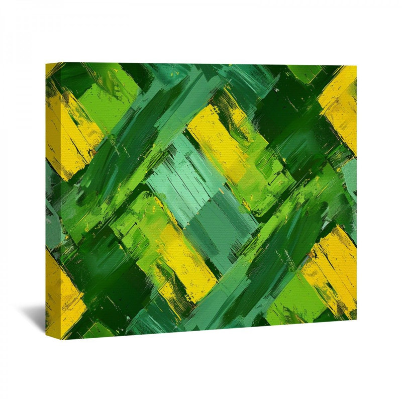«Broad Strokes» sur toile, H 12 po x l 18 po x P 3 po