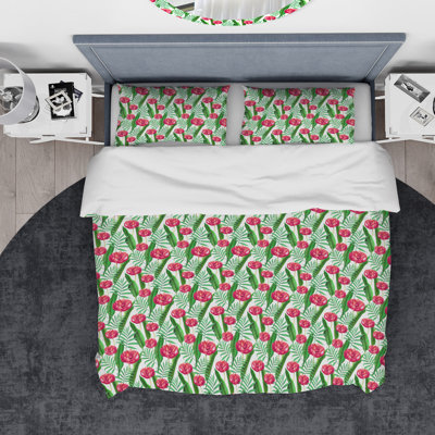 Ensemble de housse de couette designart fleurs