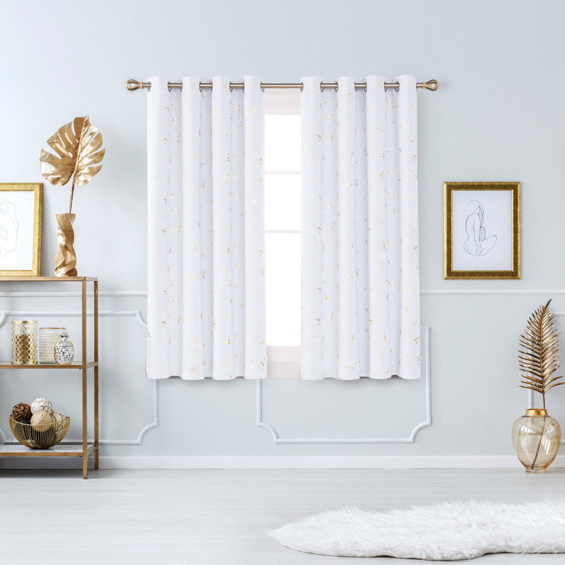 Bertie Room Darkening Thermal Curtains, Width 132 x Drop 160 cm, Greyish White