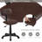 Modern PU Leather Adjustable Swivel Office Chair with Diamond Stitching-1650474991
