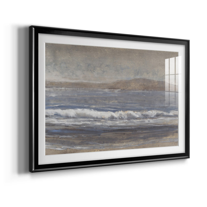Sandy Beach II - reproduction de cadre photo, L 36,5 po x H 26,5 po, Noir