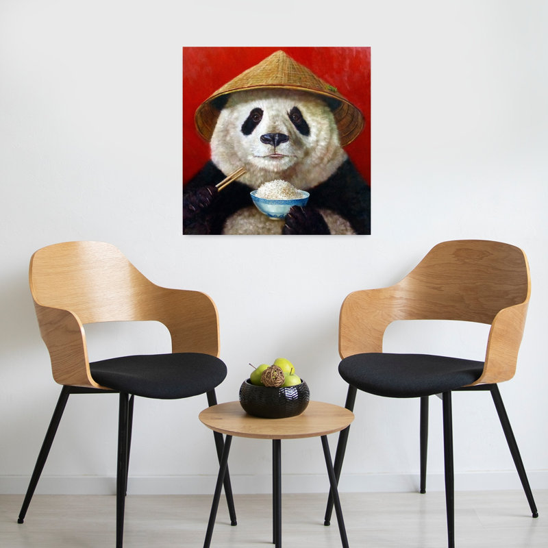 Panda contemporain, art urbain, H 24 po x l 24 po