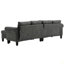 Canapé modulaire convertible avec rangement, canapé en L, canapé quatre places, canapé modulaire en tissu de lin moderne pour le salon-1499370322