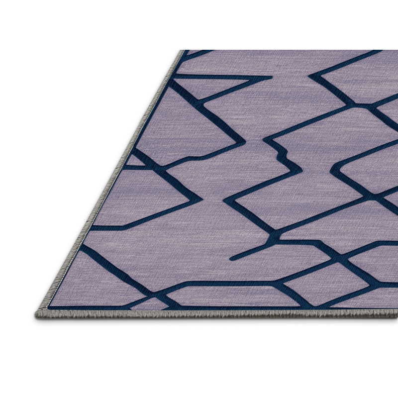 Tapis mauve lavable à la machine, Tapis de couloir 2 pi x 4 pi