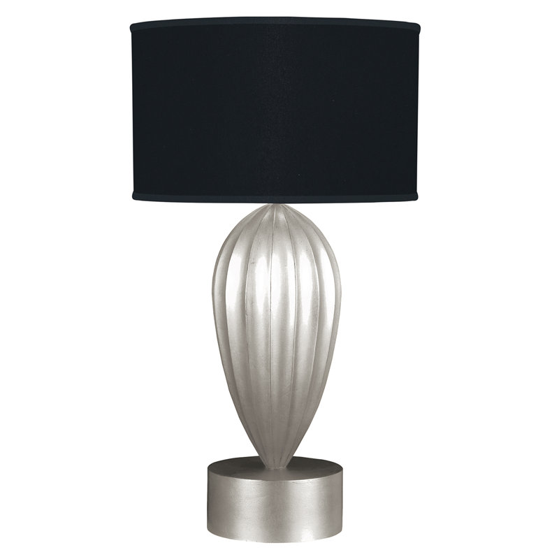 Lampe de table 33 po Allegretto, Argent, Noir