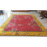 Antique Classic Floral Pattern Art Deco Chinese Room Size Carpet