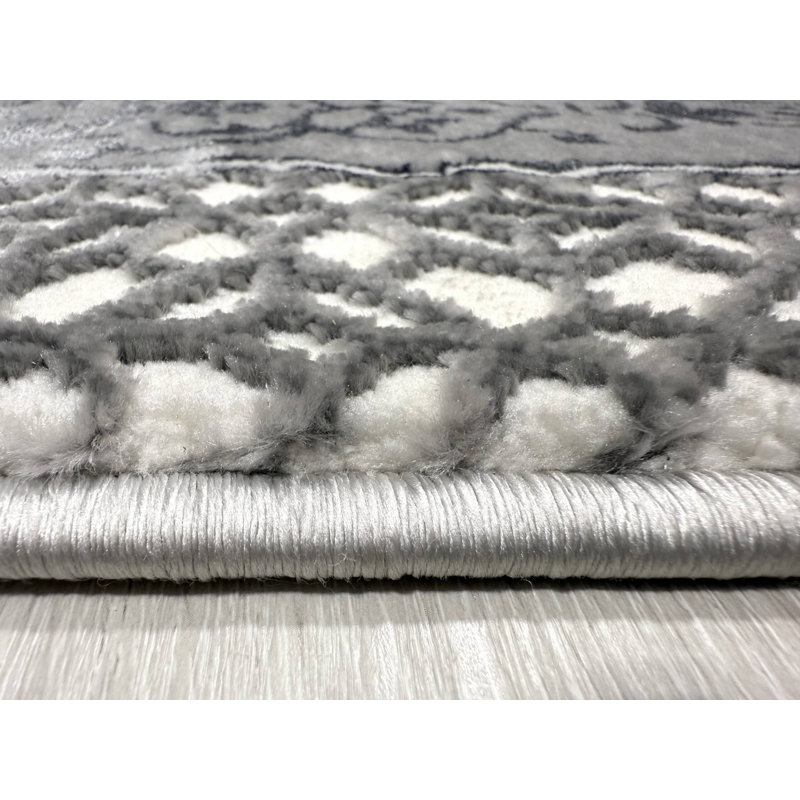 Tapis contemporain moderne à bordure abstraite 9 x 12 pour tapis de salon, Rectangle 9 pi 2 po x 12 pi 6 po
