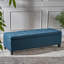 Banc de rangement avec repose-pieds, banc d'entrée, banc de bout de lit, repose-pieds pour chambre à coucher, bleu marine, 300 lb