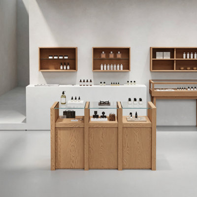 Vitrine multifonctionnelle avec plateau en verre, meuble de rangement pour bijoux et objets de décoration avec poignées dissimulées, vitrine moderne autoportante pour chambre, salon et bureau à domicile