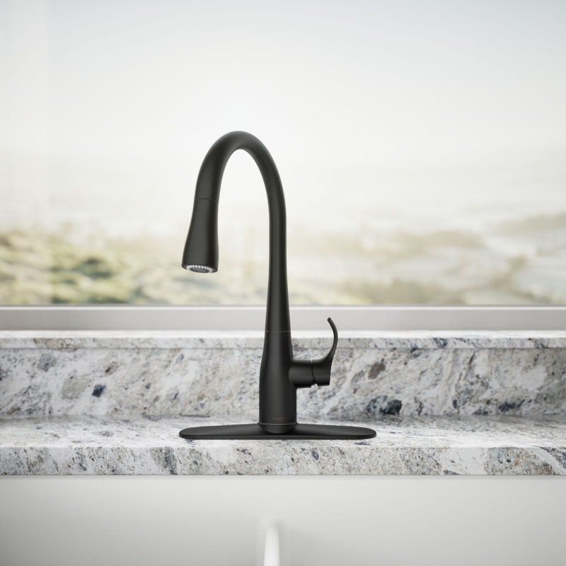 Simplice Pull Down Bar Faucet, Matte Black