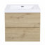 Meuble-lavabo suspendu de 61 cm (24 po), armoire en mélamine de bois avec lavabo intégré en résine et carbonate de calcium-503840788