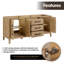 Meuble-lavabo en bois manufacturé et gris Griselde-91927739