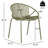 Patio Dining Chairs Stackable Chairs With Breathable Design Modern Simple Art Style (Set Of 2),Metal Legs+Plastic Backrest-1688017163