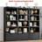 5 Tier Bookshelf,  Farmhouse Bookcase with 2 Doors - Open Display Storage Rack with Anti-Slip Design and Adjustable Shelves-995845734-995845735