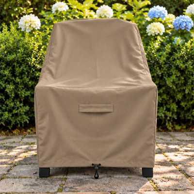 Housse pour chaise de patio Adirondack de qualité supérieure - housse respirante et résistante avec doublure en PVC résistant à l'eau, ourlet élastique réglable, sangles à fermeture à pression et évents - Collection Hyslop
