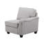 Canapé modulaire en L gris clair de 7 po avec repose-pieds et repose-pieds Leo-1237646778