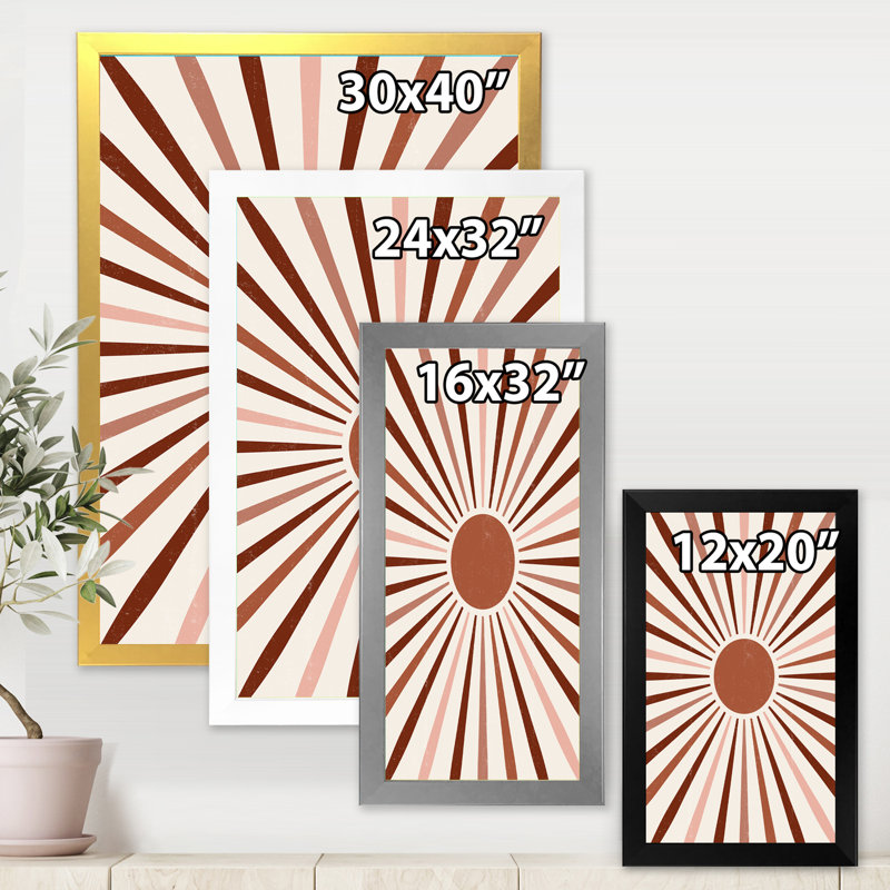Geiant Radiant Sun - Impression sur toile, Toile blanche encadrée, H 20 po x l 12 po x P 1,5 po