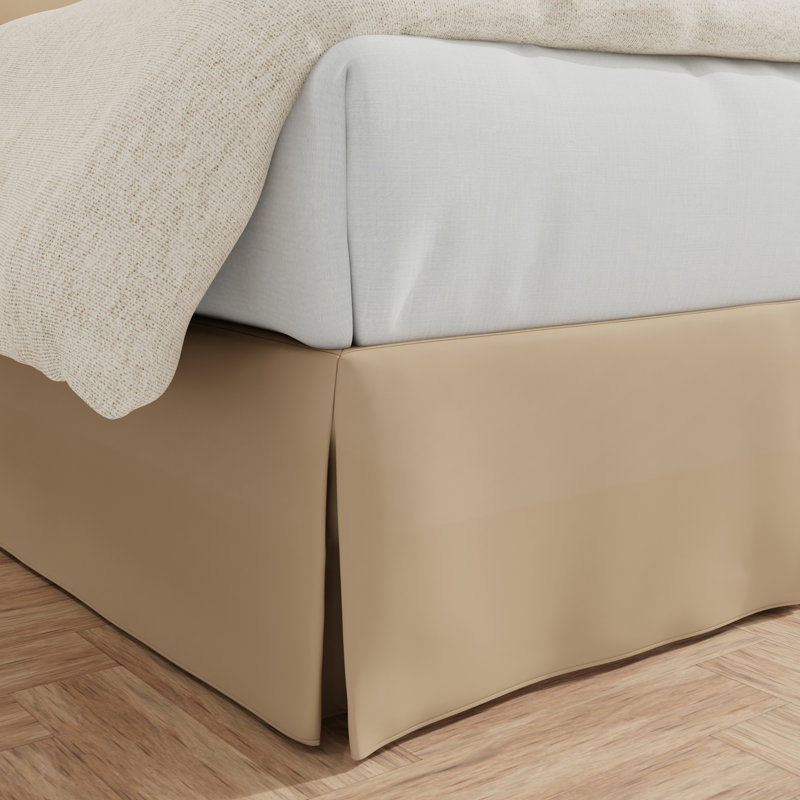 Bed Maker's No Lift Wrap Around Bed Skirt, 14" Drop, Full, Mocha, Full, Mocha