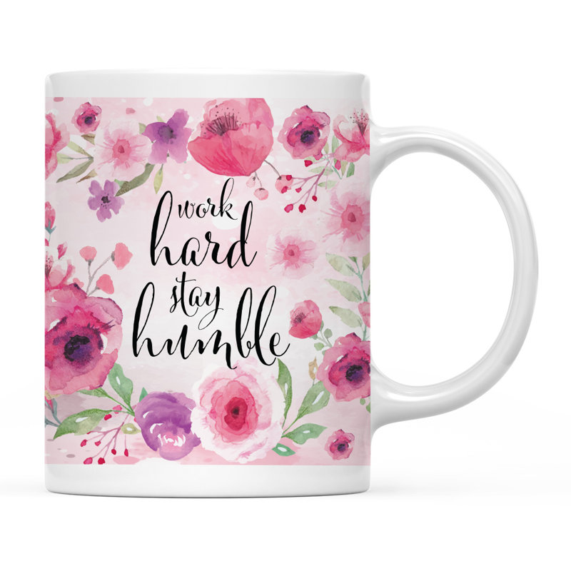 Ceramic Coffee Mug, Work Hard Stay Humble