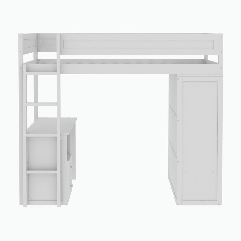 Lit mezzanine simple Madisen Kids, Blanc