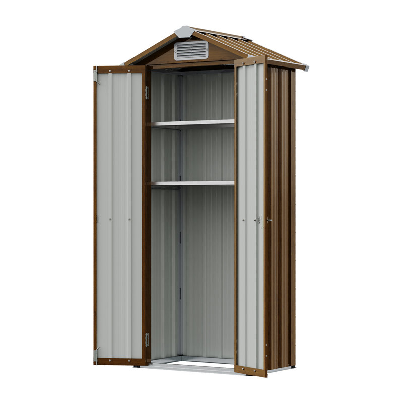 2.7X1.9FT Storage Cabinet Metal Garden Shed with Lockable Door