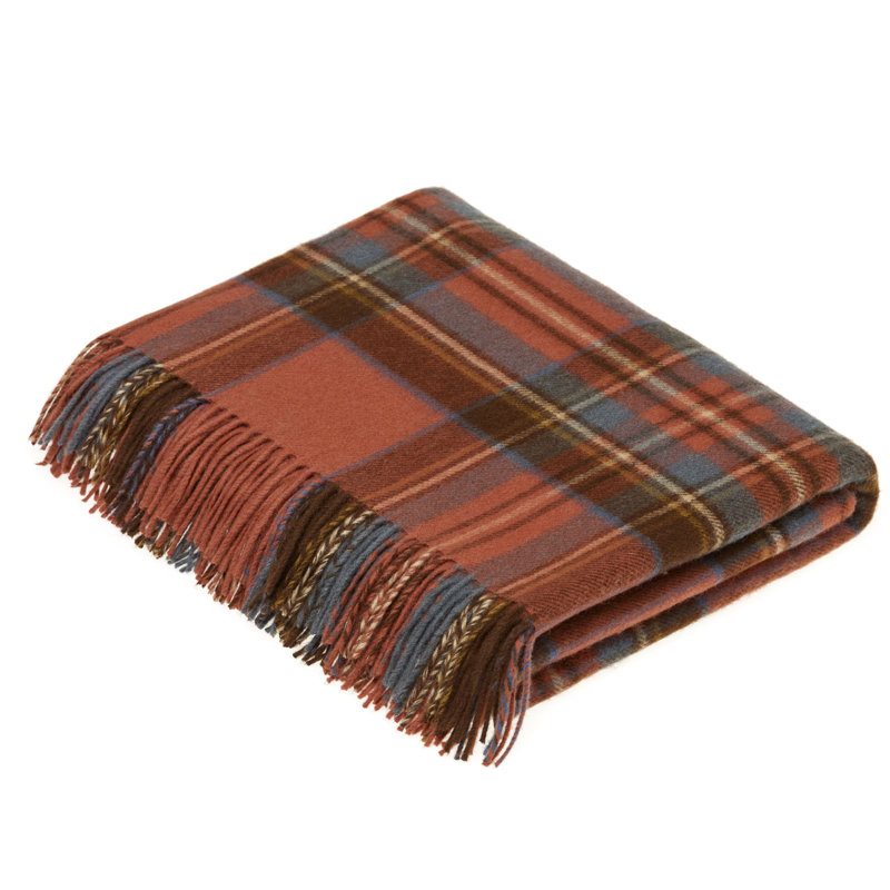 Jeté tartan en laine tartan Royal