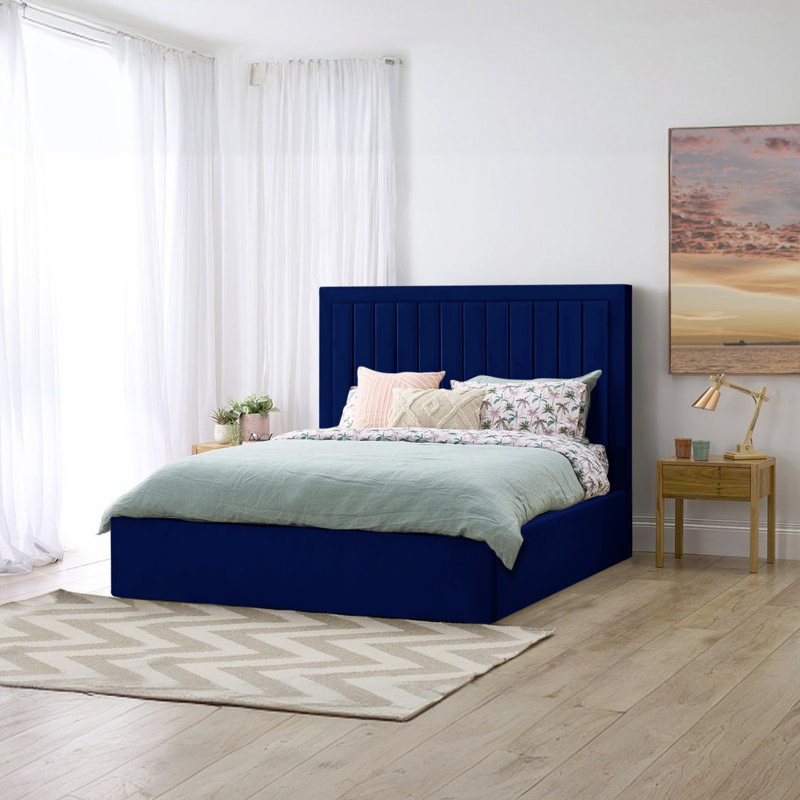 Anahly Upholstered Bed, Marine, Small Double (4')