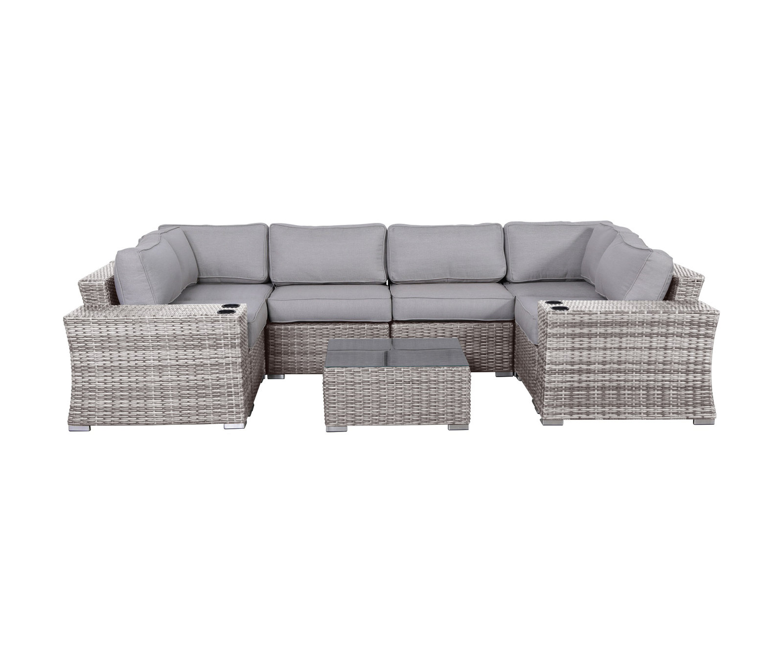Marlene 4-Person Patio Seating Group, Mixed Gray