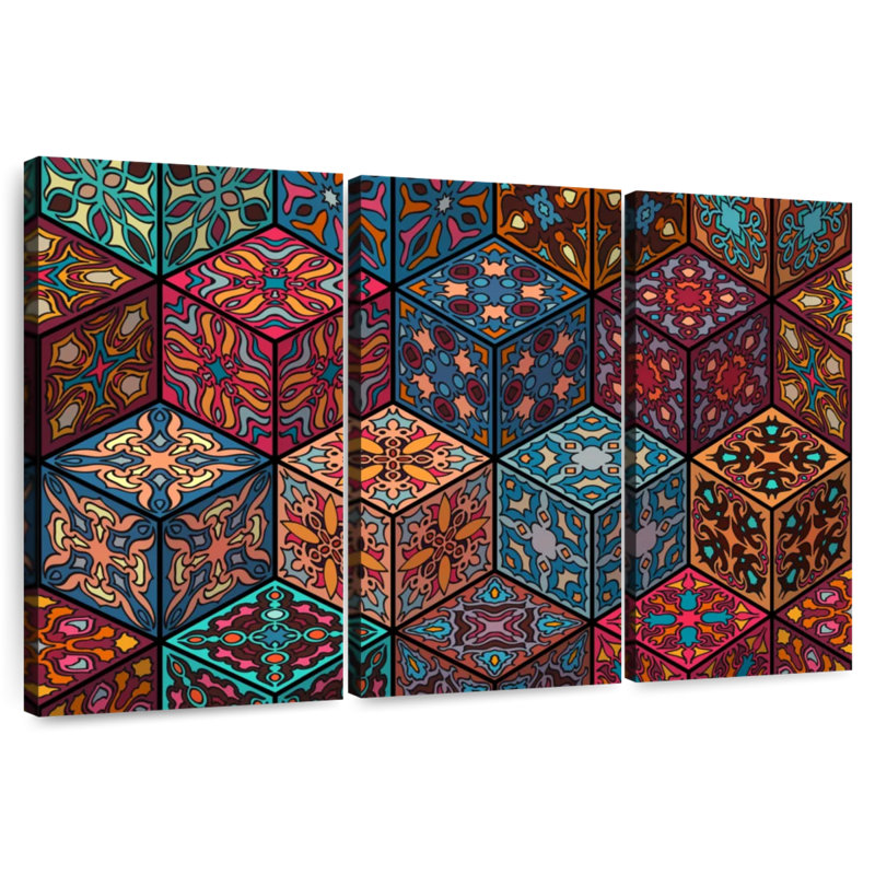 Cubes de mandala Kerner, H 28 po x l 45 po