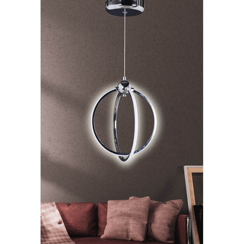 Luminaire suspendu sphère 1 lumière DEL