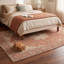 Tapis Glade traditionnel à médaillon, style persan, orange, ivoire, or, vert et gris, lavable à la machine, antidérapant, à poils courts, pour l'intérieur et l'extérieur, adapté aux animaux domestiques, idéal pour le salon, la chambre, la salle à manger, l'entrée, le couloir ou le bureau.-2046600521