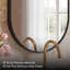 Miroir mural ovale en métal, miroir de salle de bain moderne, miroir mural de meuble-lavabo décoratif pour la salle de bain, le vestibule et la chambre à coucher-605778130
