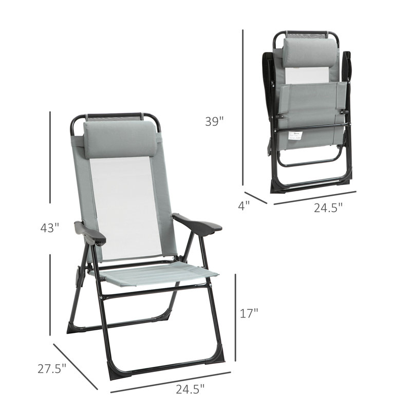 Ensemble de 4 fauteuils inclinables Druci, Gris