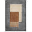 «Mid-Century Shape», œuvres d'art de blocs abstraits bruns, beiges et gris, images murales minimalistes rustiques modernes géométriques, art mural impression sur toile encadrée-100708180-100708181