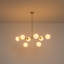 Lustre linéaire spoutnik moderne en verre à 8 lumières l 47 po à hauteur réglable
